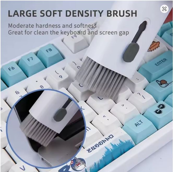 7-in-1 Keyboard Cleaning Kit – Computer & Laptop Cleaner Brush Set, Earbud Cleaning Pen, Keycap Puller for PC, Headphones & Electronics