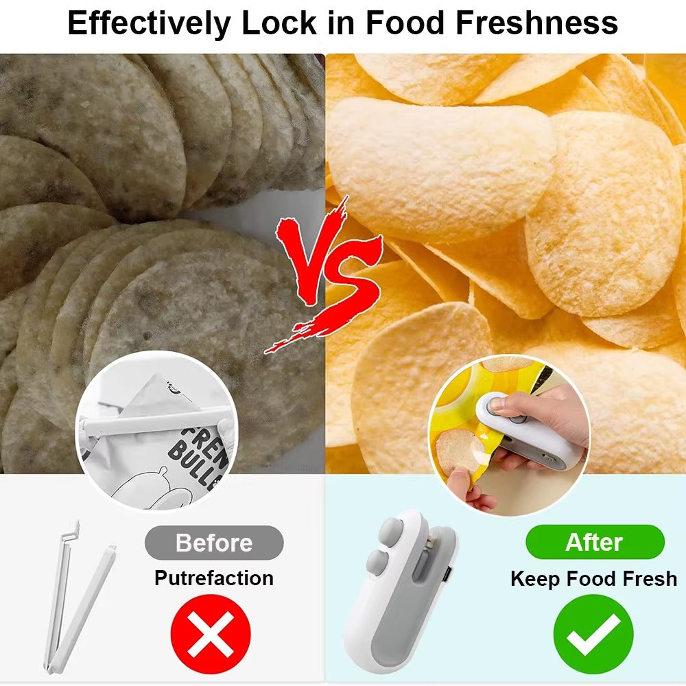 2-in-1 Mini Heat Bag Sealer & Cutter – Portable Food Storage Tool