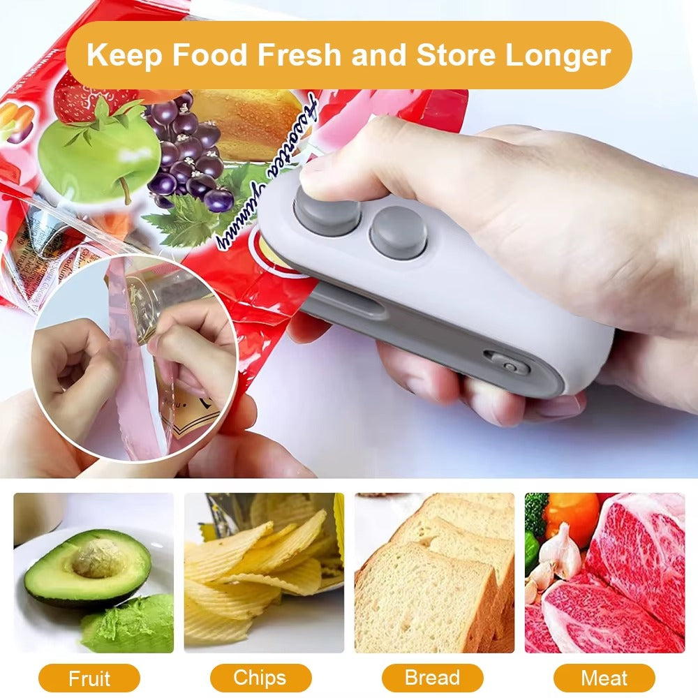 2-in-1 Mini Heat Bag Sealer & Cutter – Portable Food Storage Tool